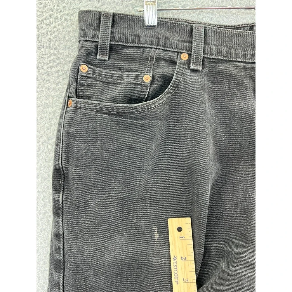 LEVIS 550 Denim Jeans Men 40x30 (37x29 Actual)‎ Relaxed Fit Black Vintage READ